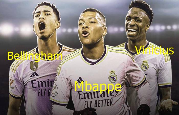 Mbappe, Vinicius, Bellingham