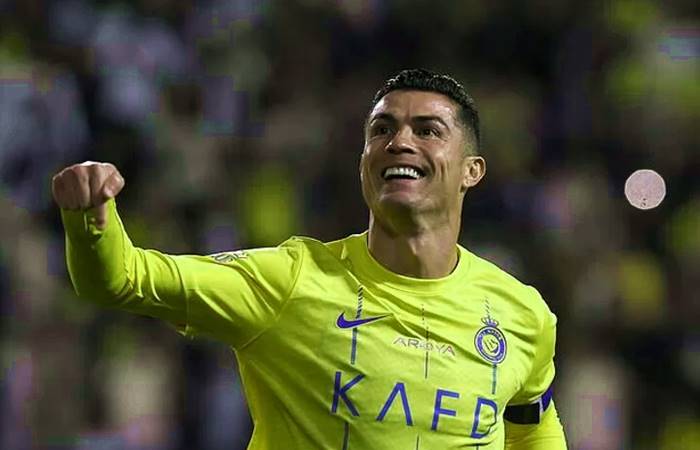 Cristiano Ronaldo in Al Nassr celebrating a goal