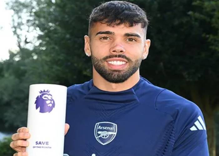 Raya Wins Premier League Save of the Month Award for August 2024