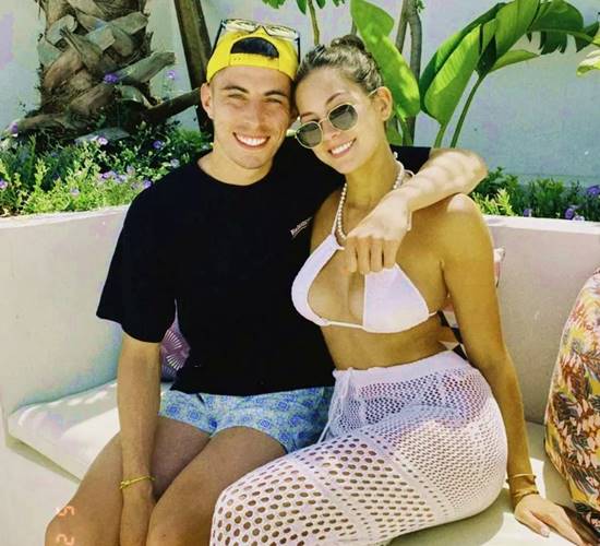 Kai Havertz and his wife (girlfriend) Sophia Weber