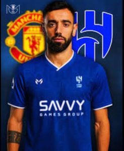 Bruno Fernandes in Saudi's Al-Hilal Jersey