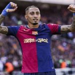 Barcelona forward Raphinha celebrates his goal